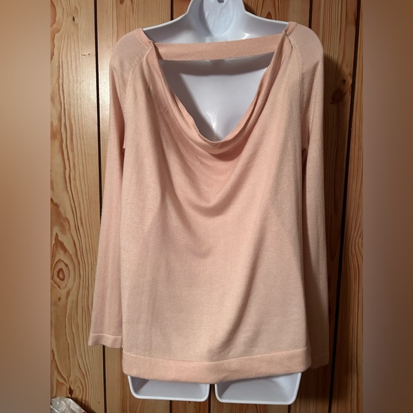 J.Lo Women's Crew Neck Sequins Accent Long Sleeve Sweater XL Knit Light Pink - Picture 8 of 11